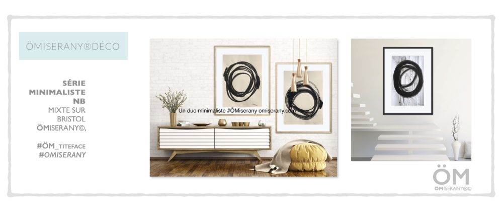 Nouveau série minimaliste ÖMISERANY DÉCO NB