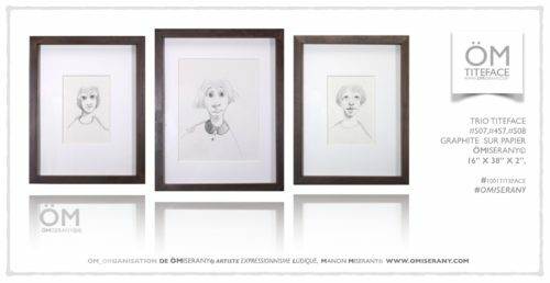 trio de titeface #507 #457 et #508 2018, ÖMiserany©